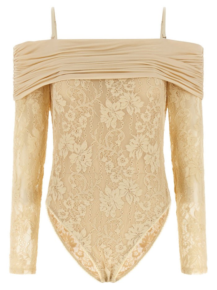 Rebellion bodysuit Beige Polyamide Tops
