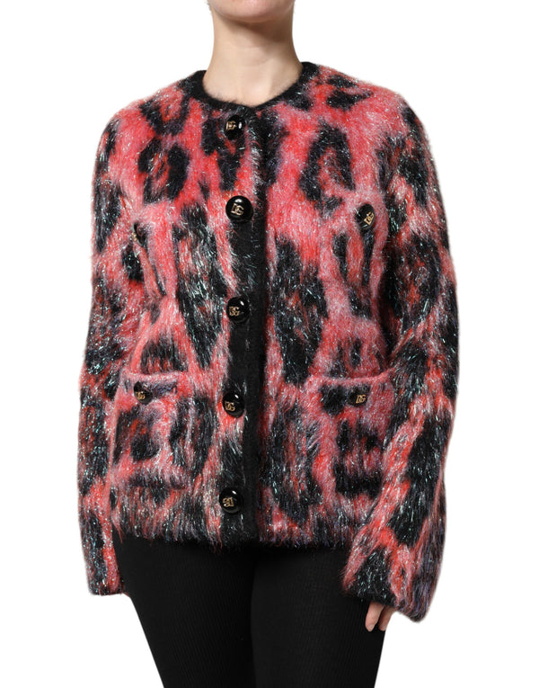 Dolce & Gabbana 27% Angora 26% Polyester Film Fiber 21% Wool 10% Nylon 8% Virgin Wool 8% Mohair cardigan in red