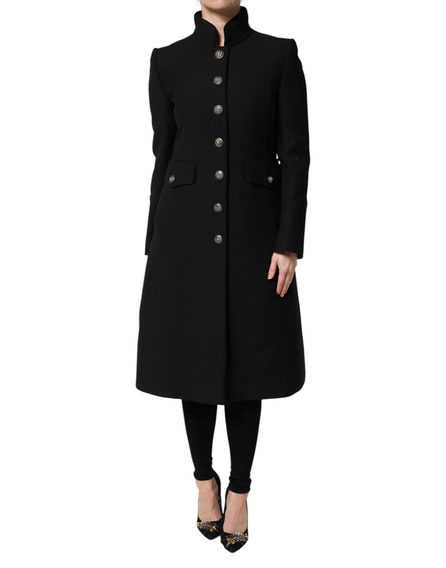 Dolce & Gabbana 95% Virgin Wool coat in black