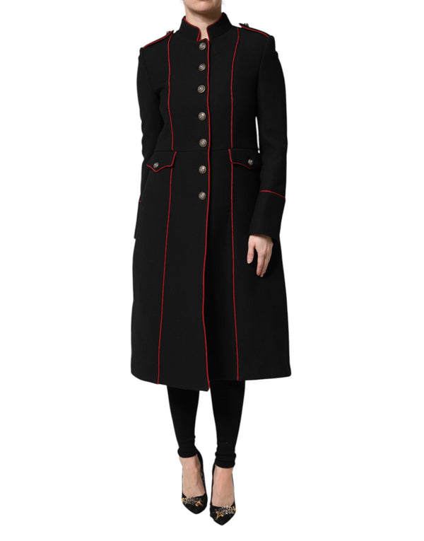 Dolce & Gabbana 95% Virgin Wool 5% Nylon; Lining: 92% Silk 8% Elastane coat in black