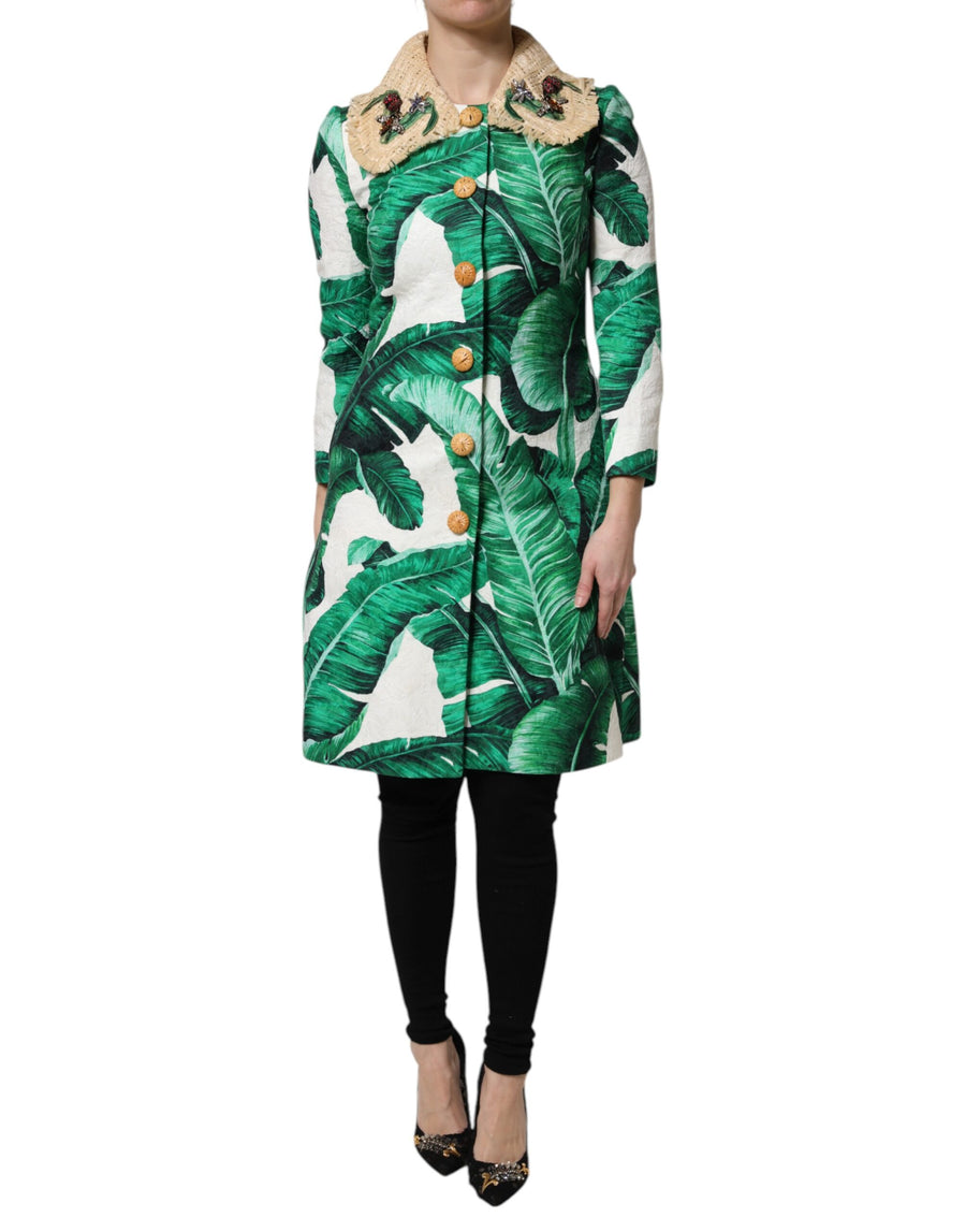 Dolce & Gabbana 70% Cotton 20% Silk 10% Viscose coat in green
