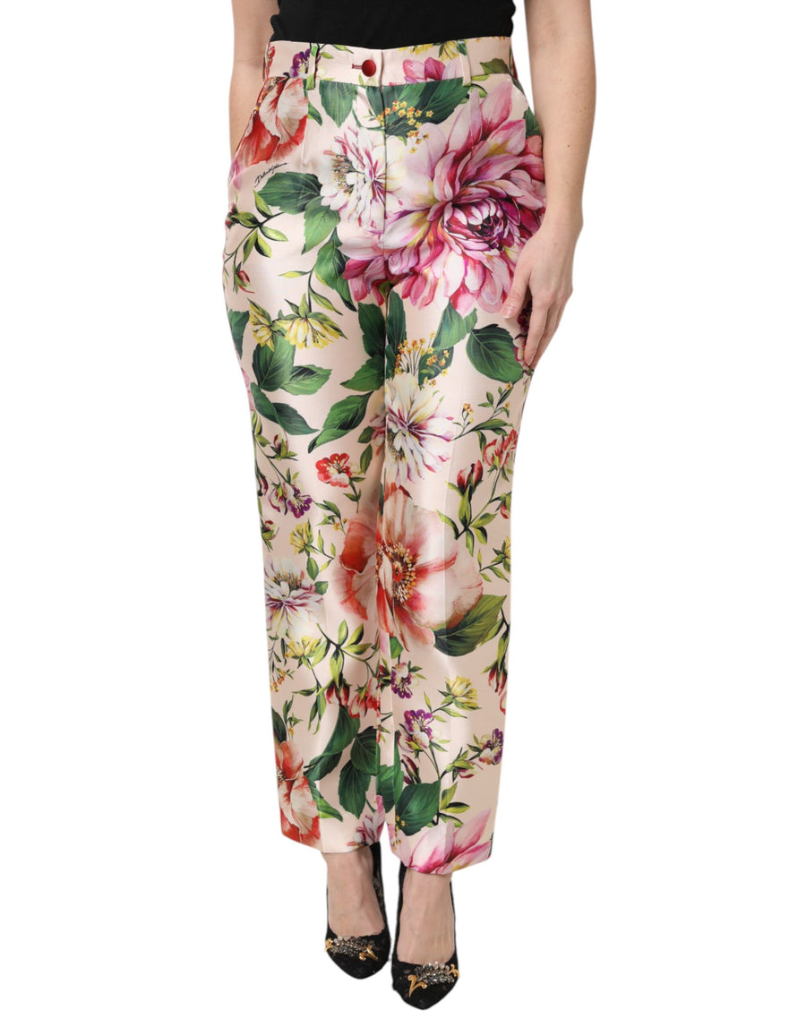 Dolce & Gabbana 98% Silk 2% Polyester trousers in multicolor
