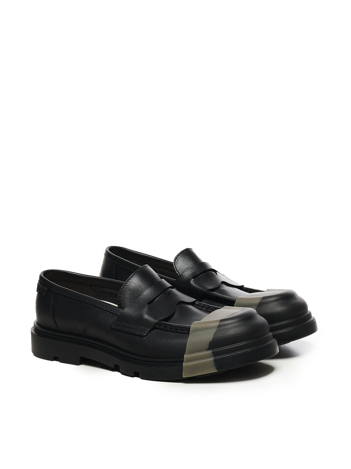 Camper Flat Shoes Black Leather