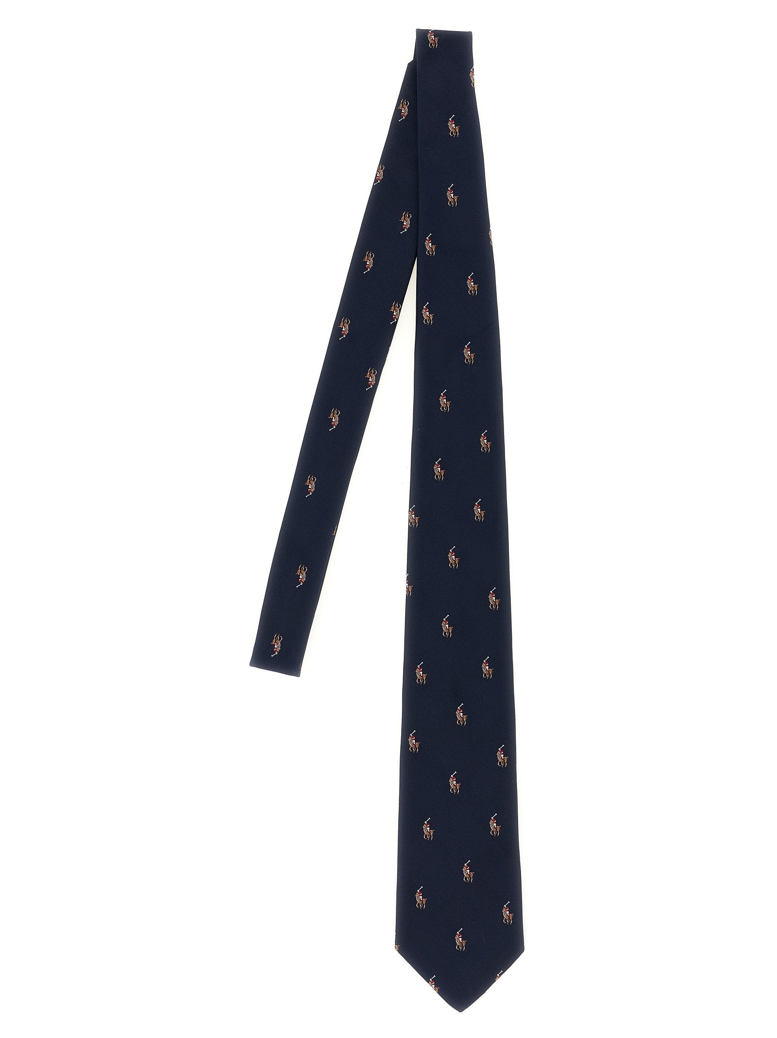 Pony Polo Tie Blue Silk Ties, Papillon