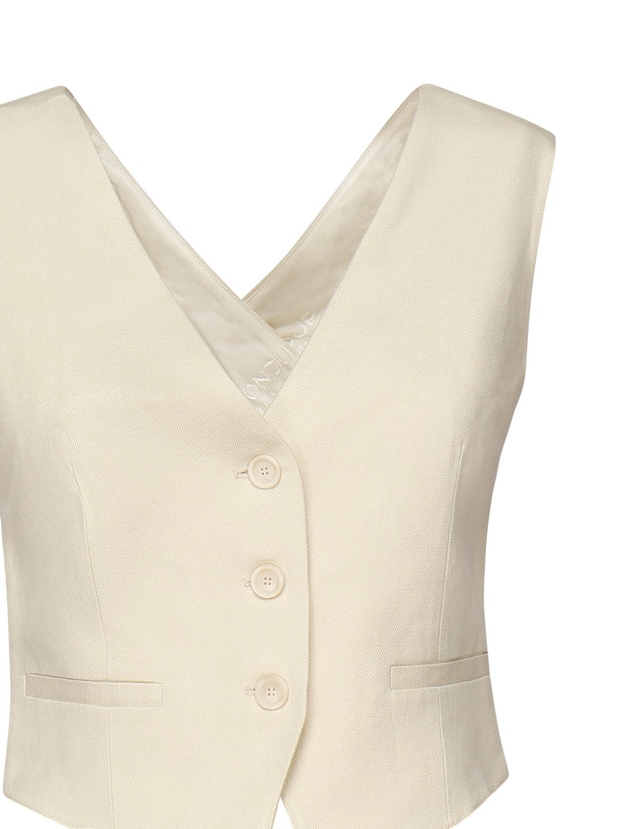 Dondup Jackets White Viscose Linen
