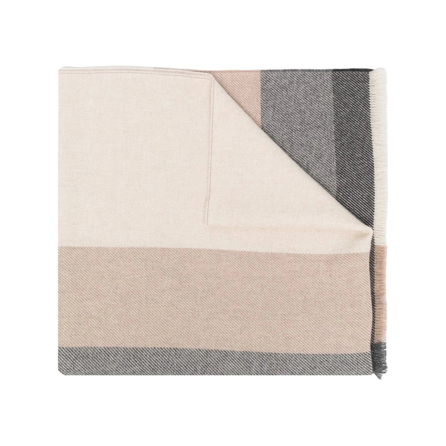 Scarf Grey Wool-Cashmere Blend Grey/neutrals Cashmere: 22