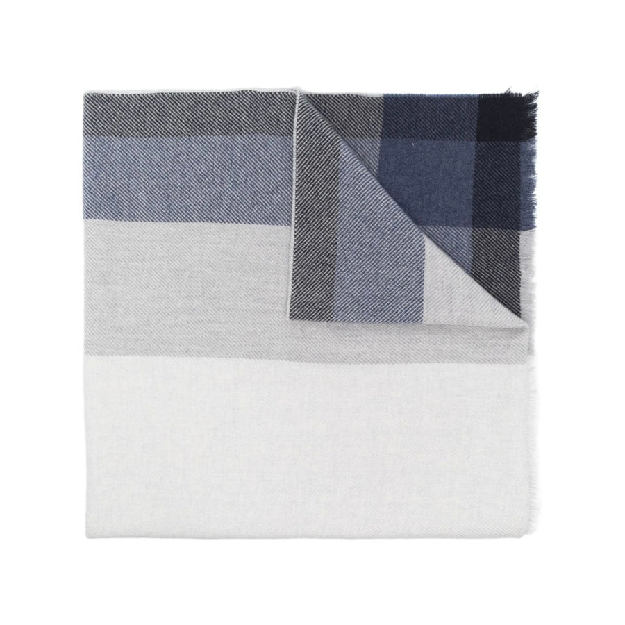 Scarf Blue Wool-Cashmere Cashmere: 22