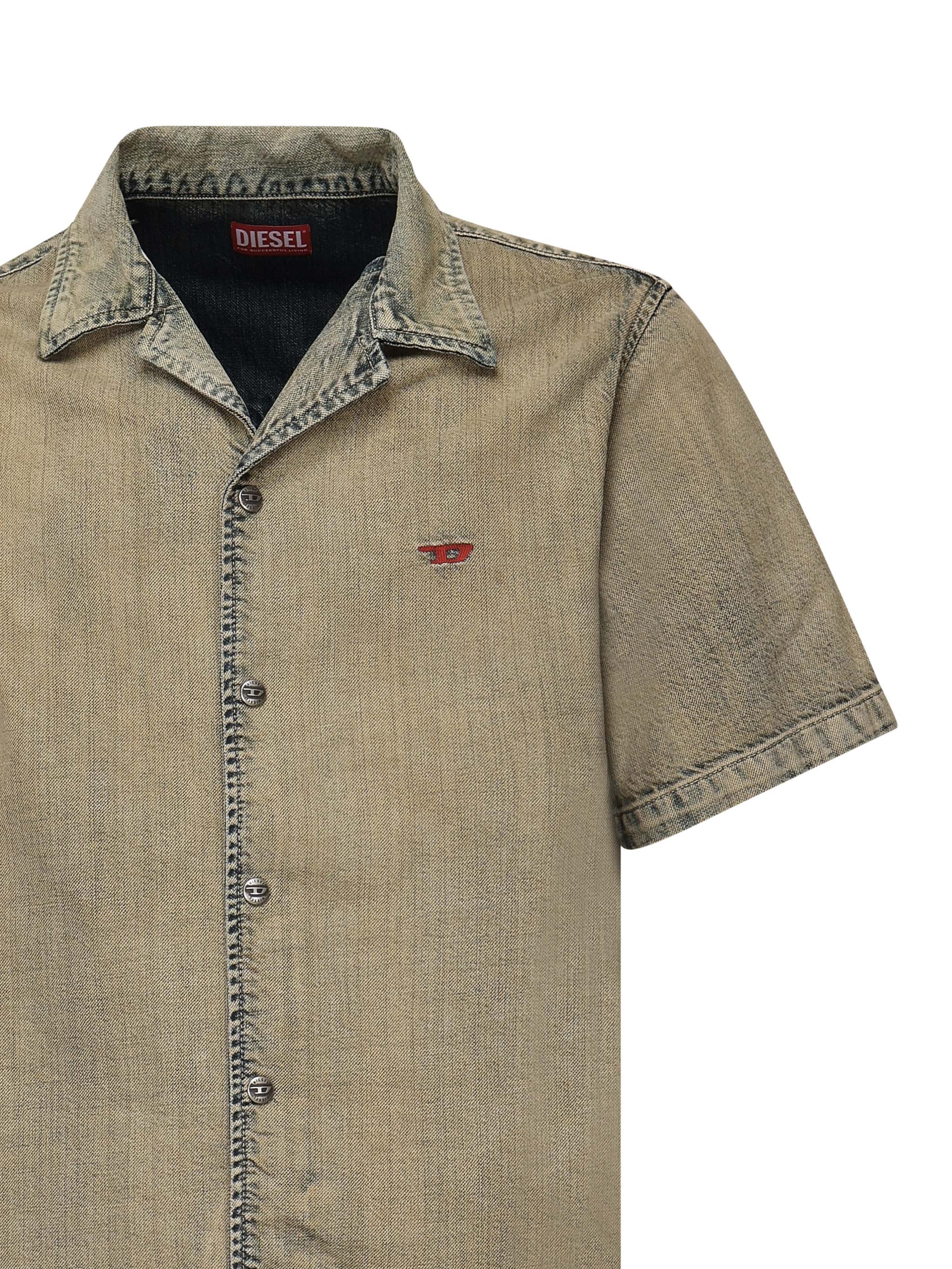 Diesel Shirts Blu/send Cotton