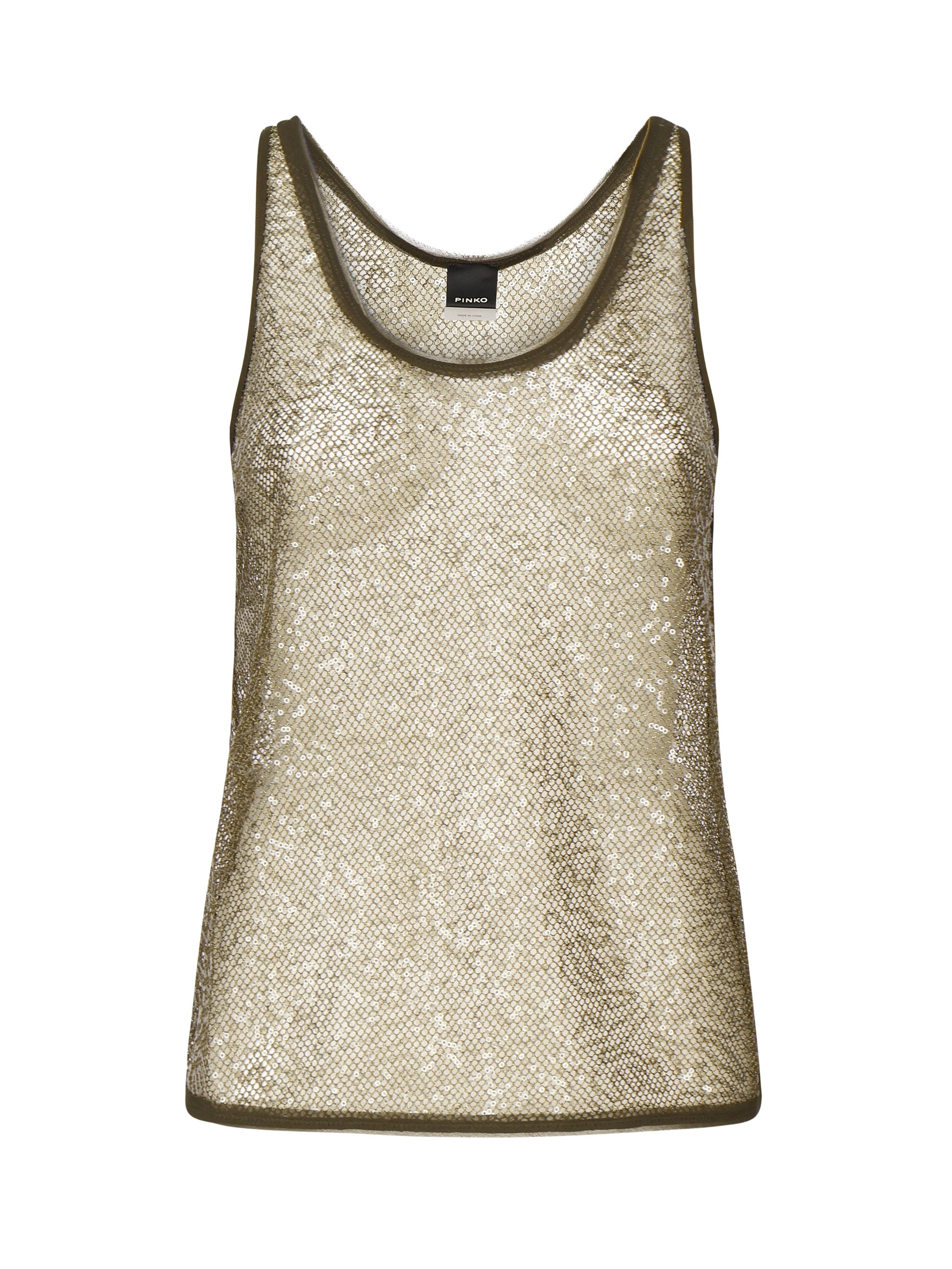 Pinko Top Army Green Nylon