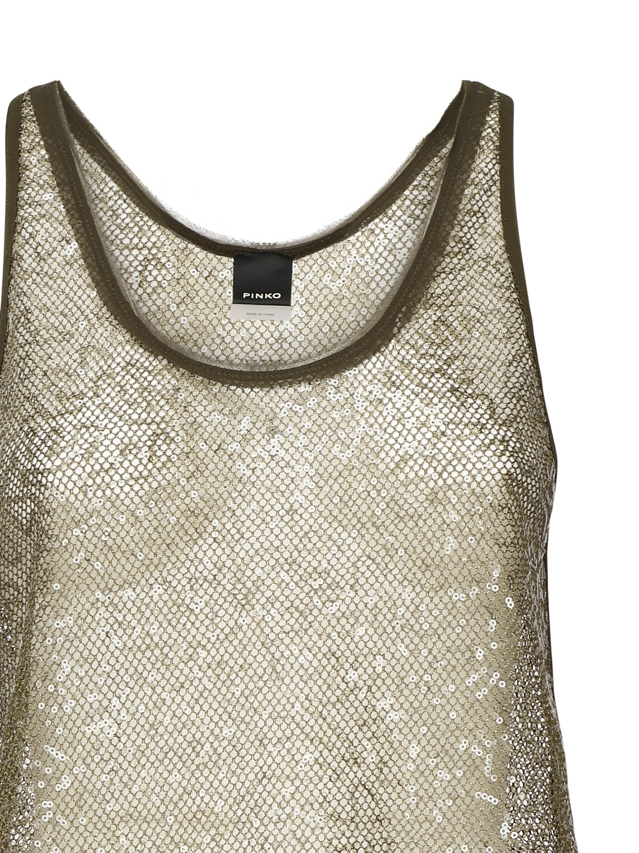 Pinko Top Army Green Nylon