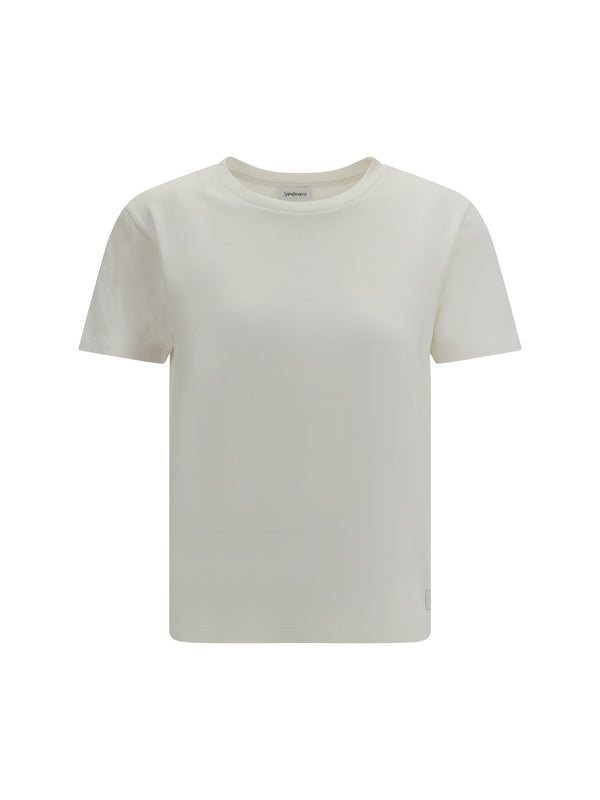 Monochromatic Logo T-Shirt Naturel Cotton; Modal T-shirts
