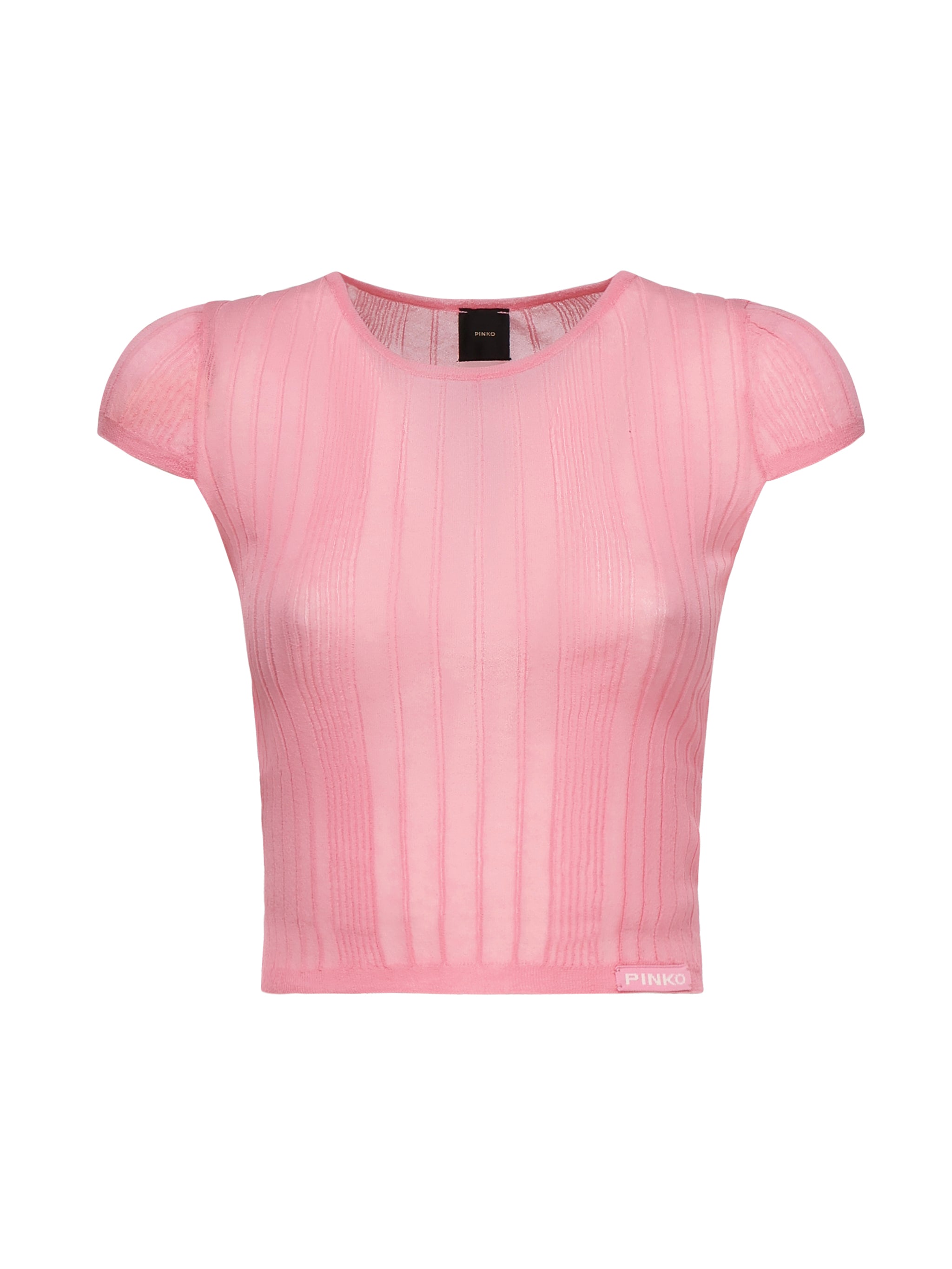 Pinko Sweaters Pink Cotton And Polyamide
