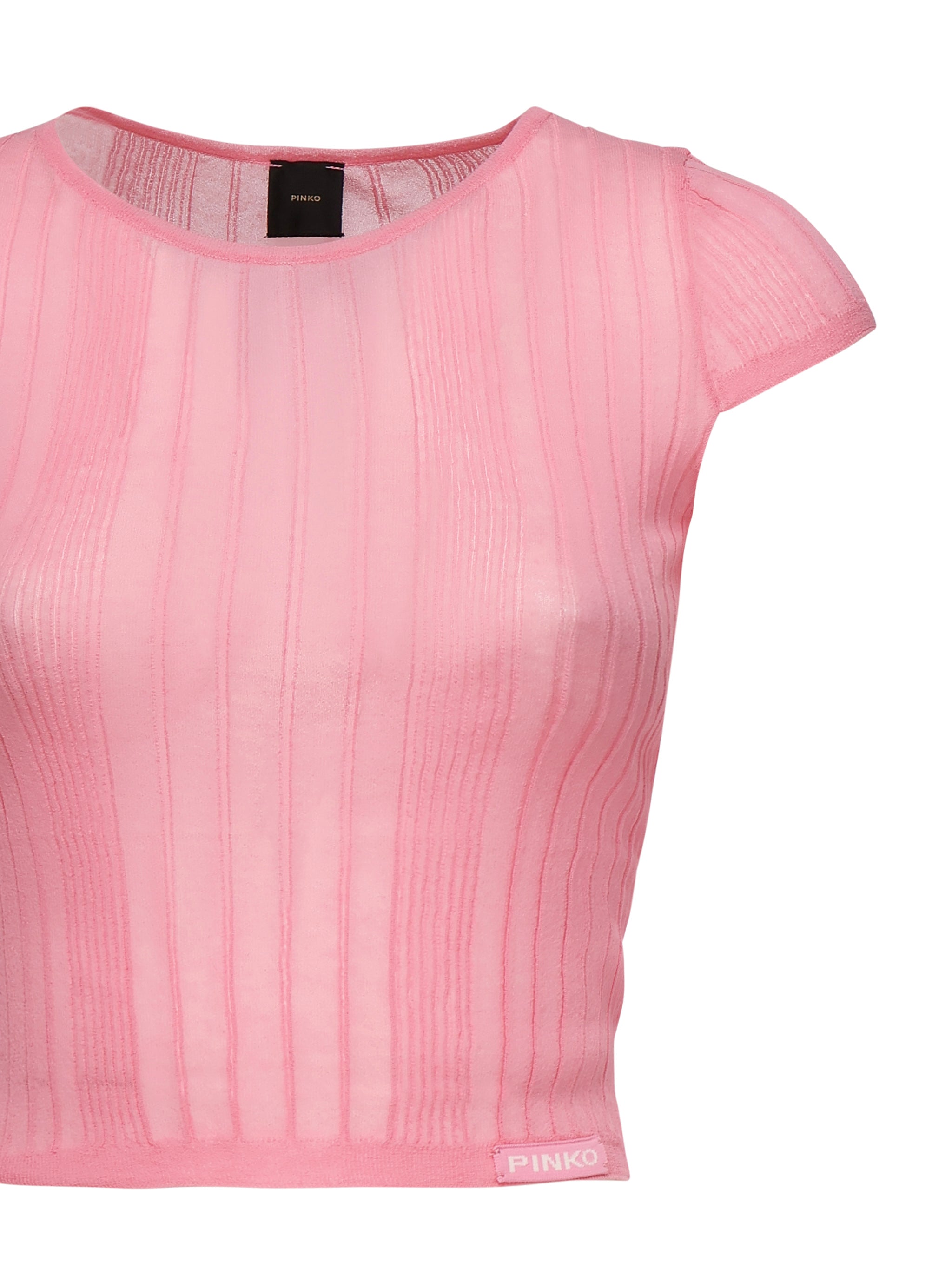 Pinko Sweaters Pink Cotton And Polyamide