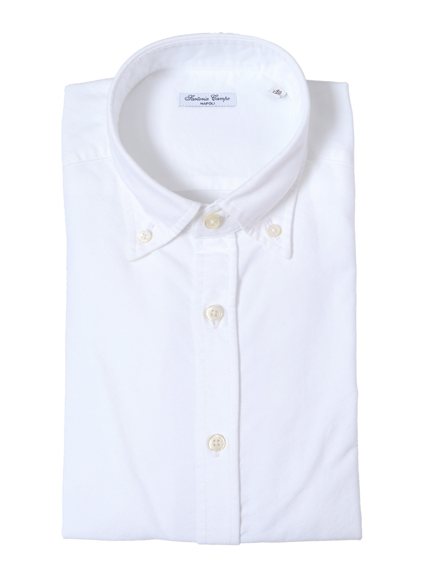 Button-Down Shirt White Cotton