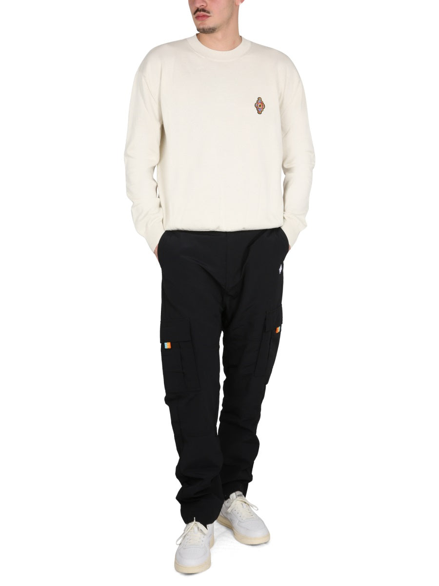 Cargo Cross Pants Black Polyamide Trousers