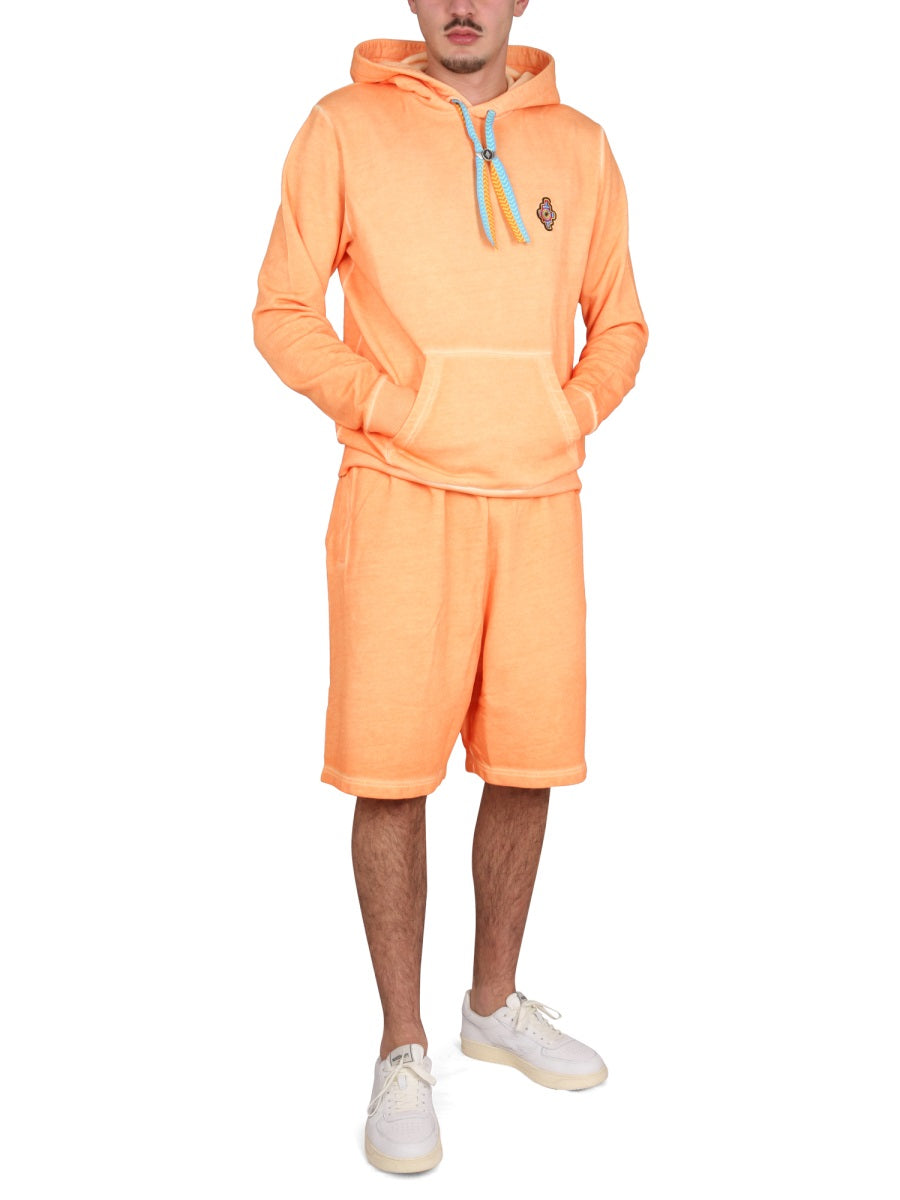 Sunset Cross Regular Sweatshirt Orange Cotton Sweatshirts