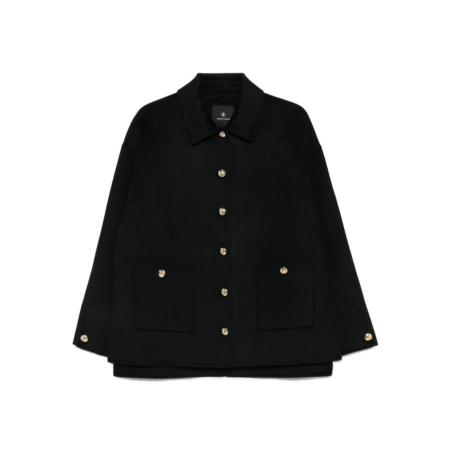 Anine Bing Oversized Outerwear Black Cashmere Jackets