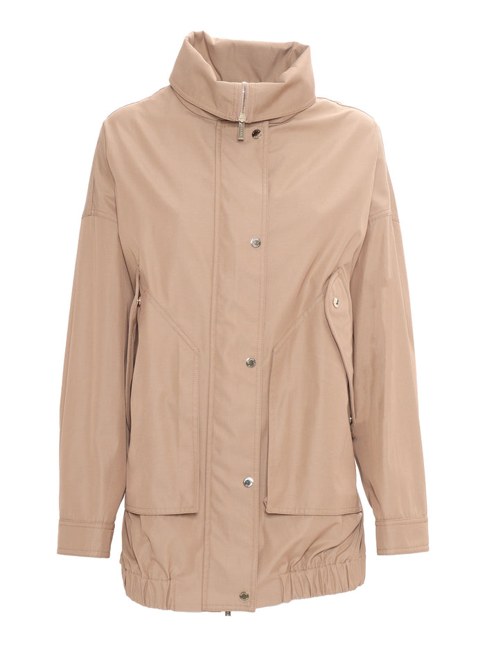 OLINDA-WCO JACKET Camel Polyester Cotton Coat