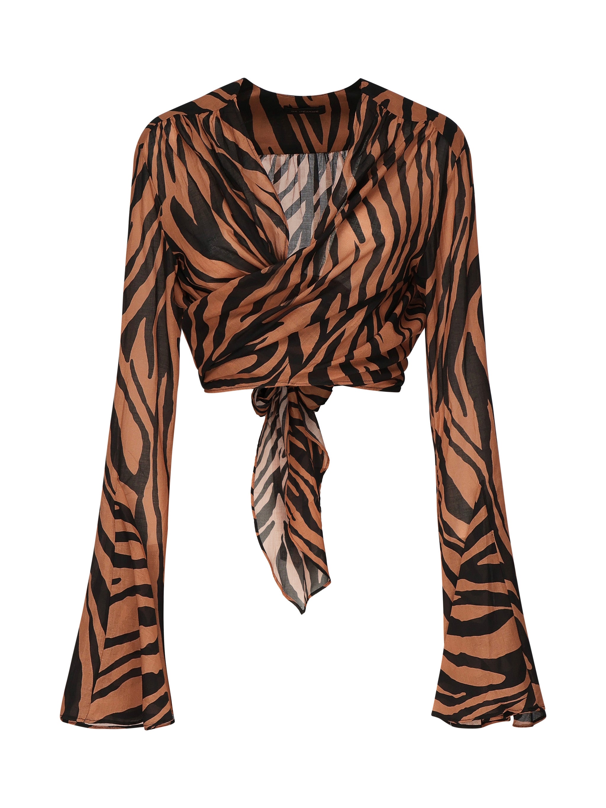 The Andamane Top Zebra Brown Cotton