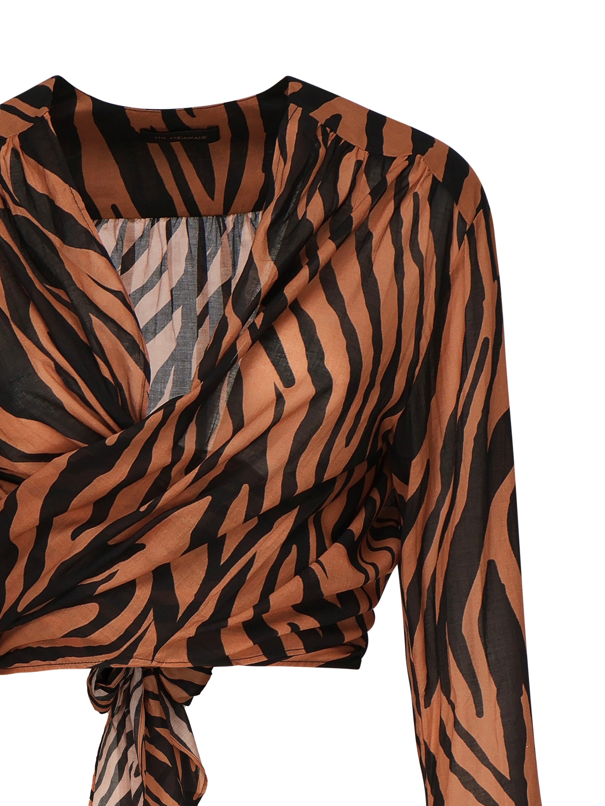 The Andamane Top Zebra Brown Cotton