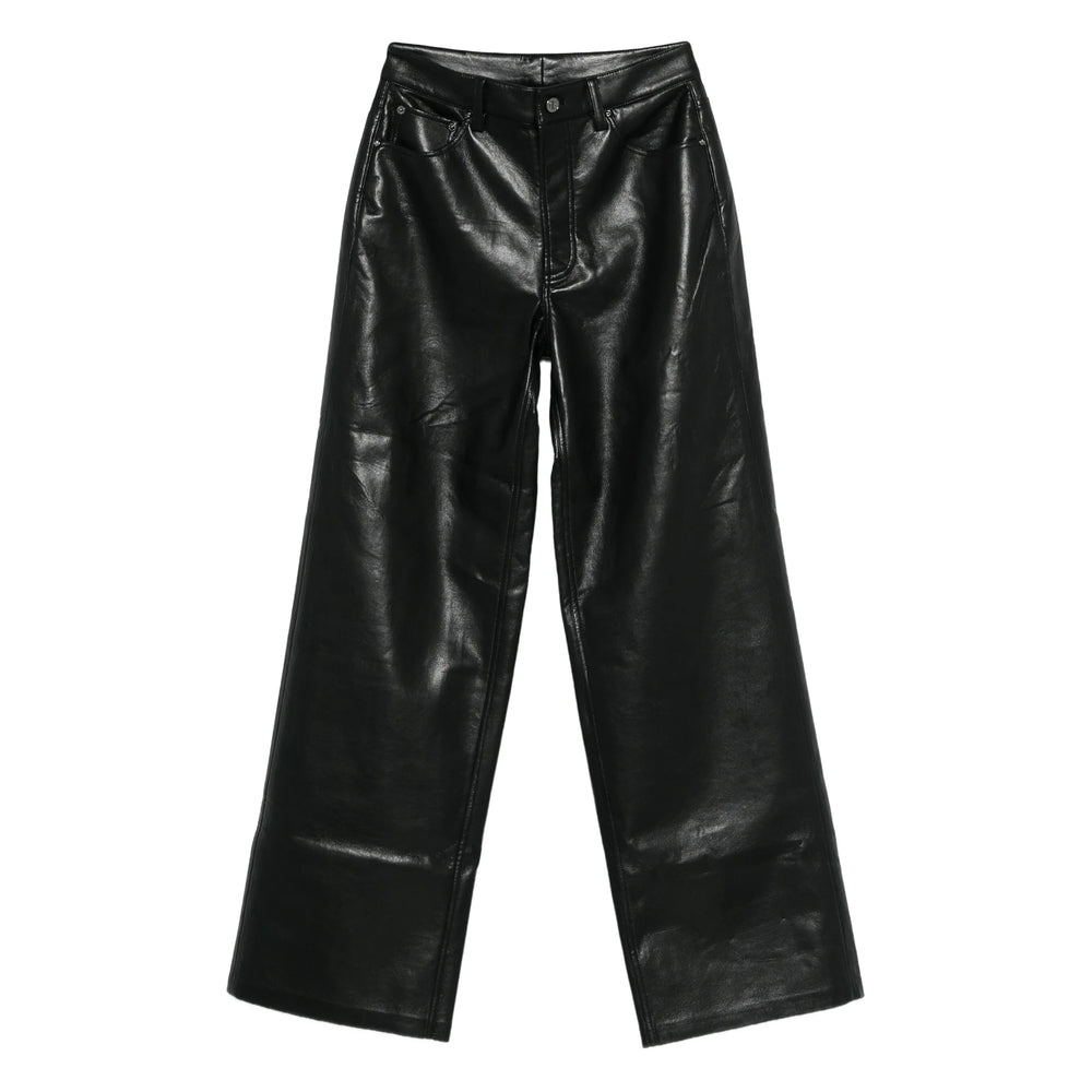 Leather Pant Anine Bing Black Calf Leather: 48