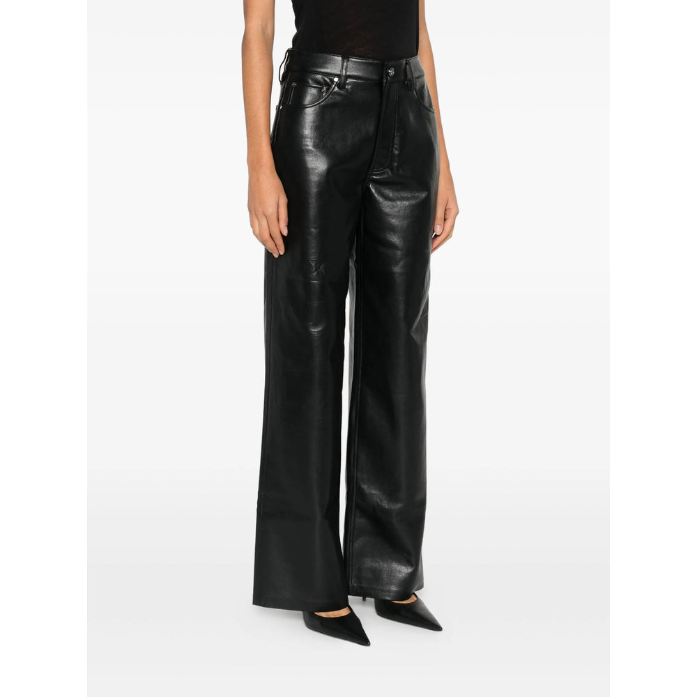 Leather Pant Anine Bing Black Calf Leather: 48