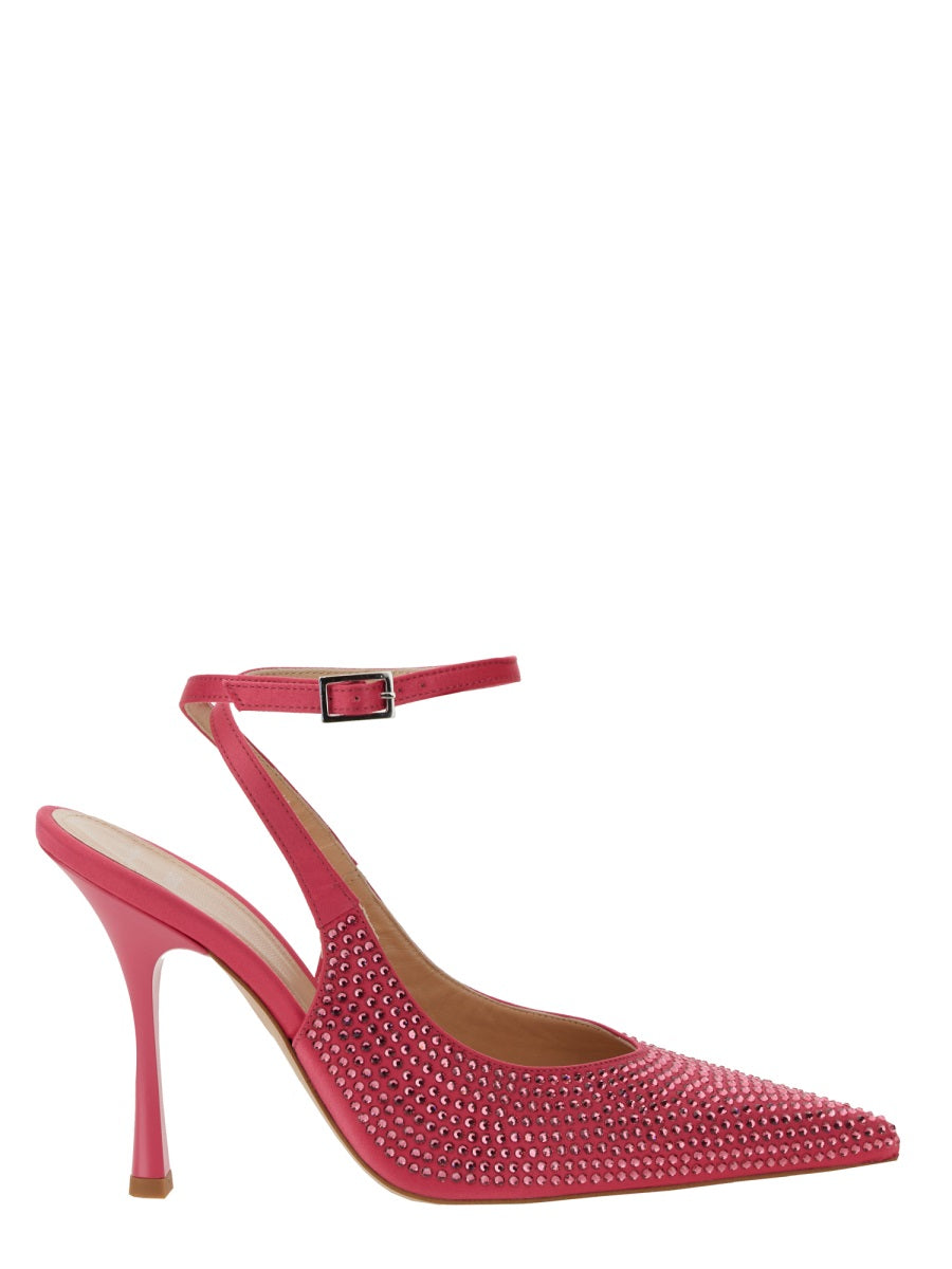 Satin Slingback Fuchsia Shoe
