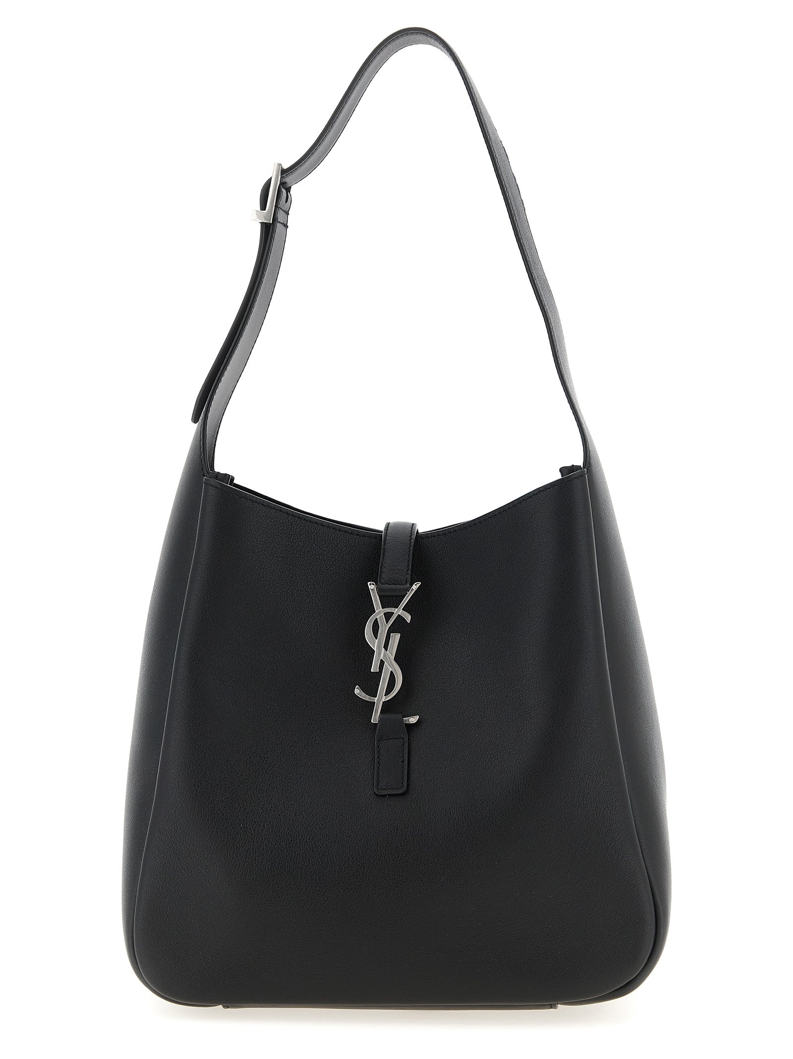 Micro Le 5 À 7 Shoulder Bag Black Calfskin Leather (bos Taurus)
