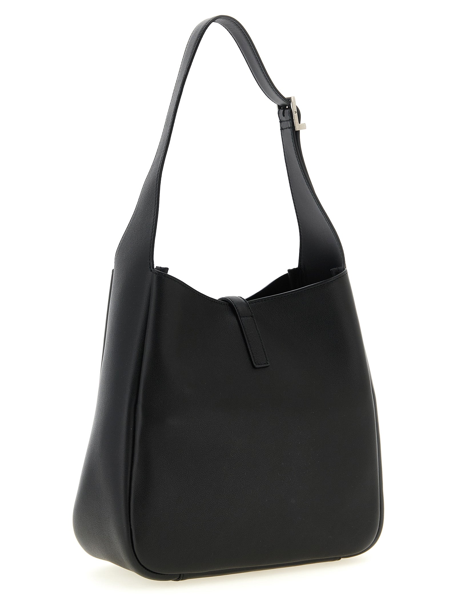 Micro Le 5 À 7 Shoulder Bag Black Calfskin Leather (bos Taurus)