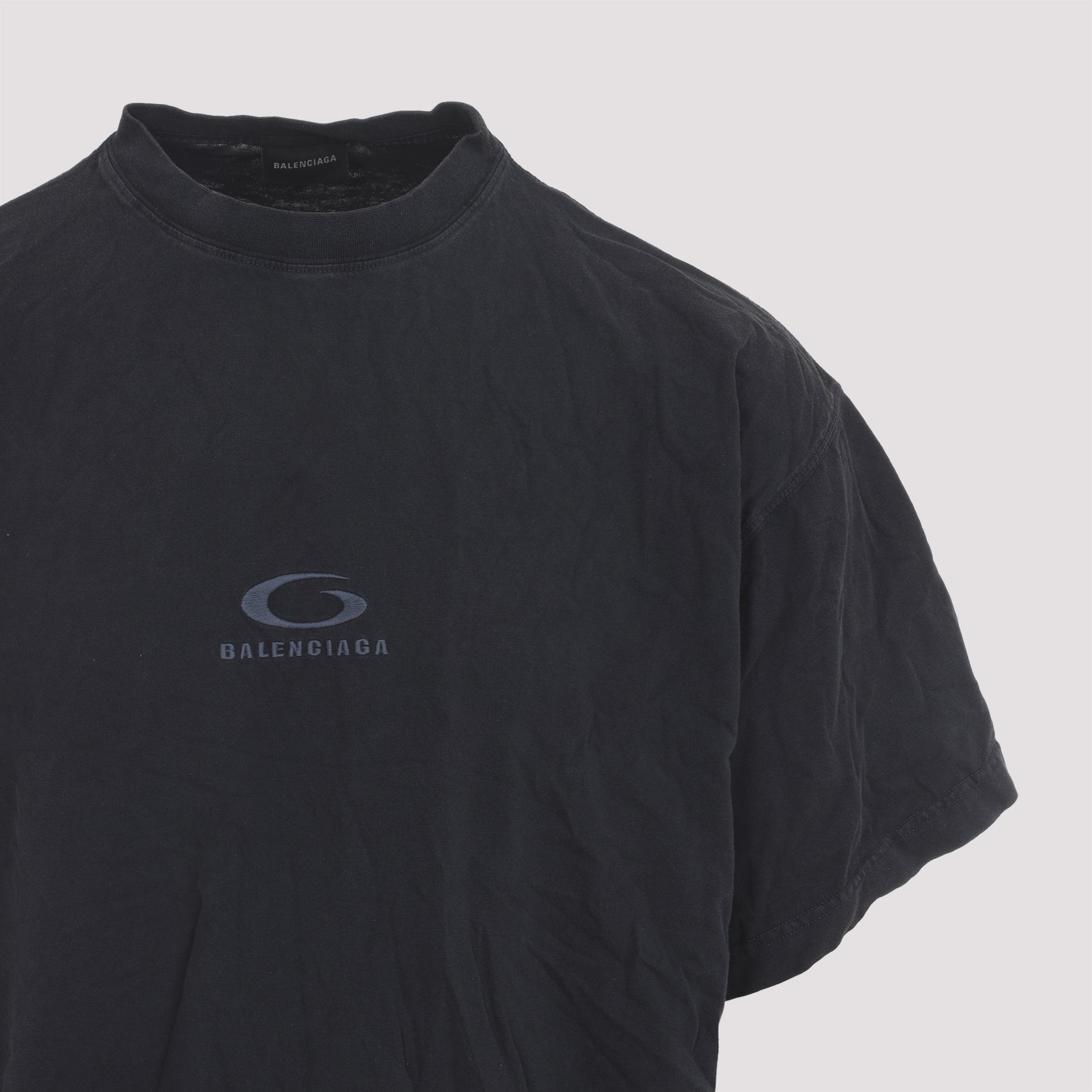 Oversized T-shirt Black Cotton Tshirt