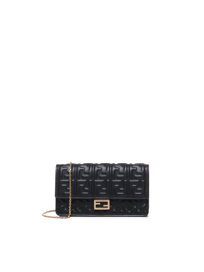 Fendi Wallets Black Lambskin
