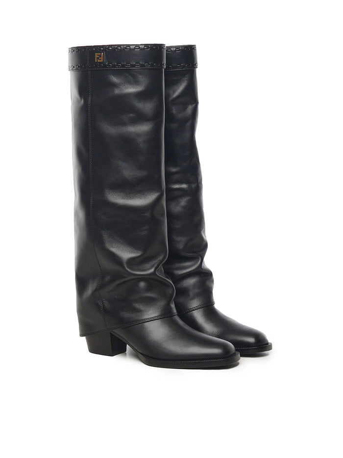 Fendi Boots Black Calfskin