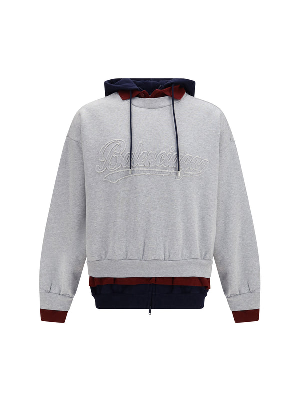 Balenciaga 100% cotton hoodie in gray