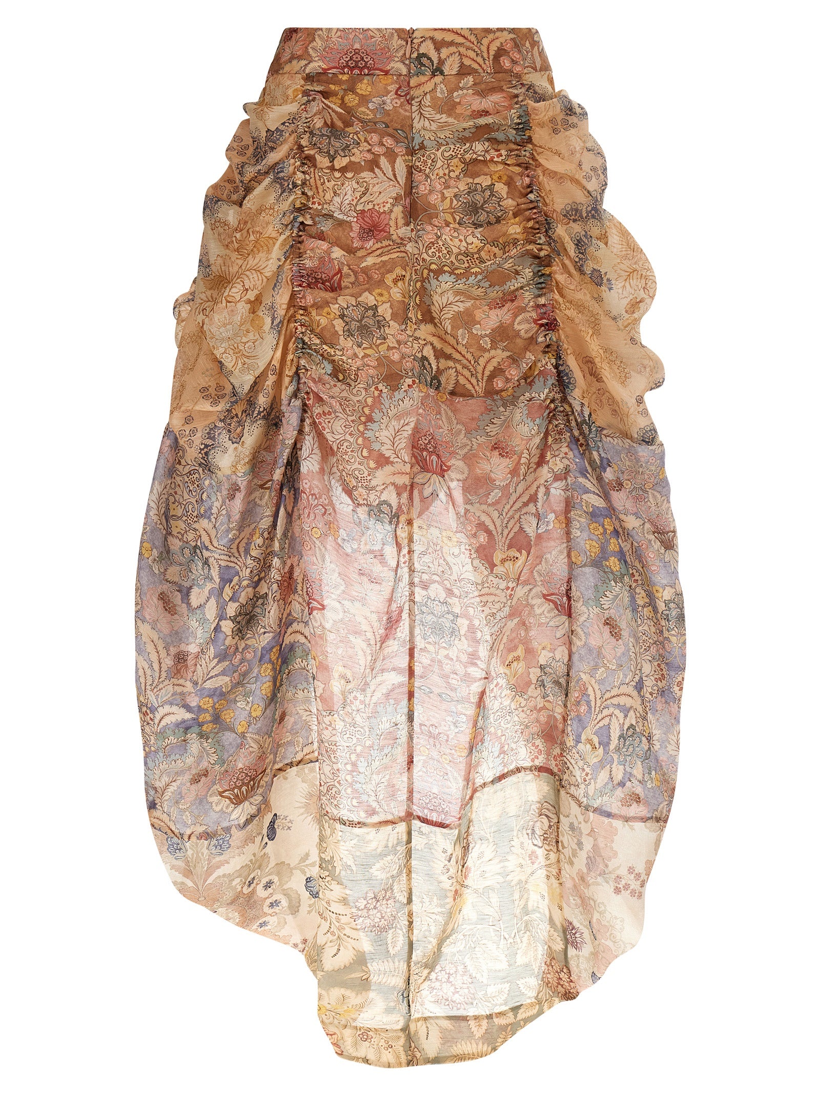 Rebellion draped skirt Pink Linen