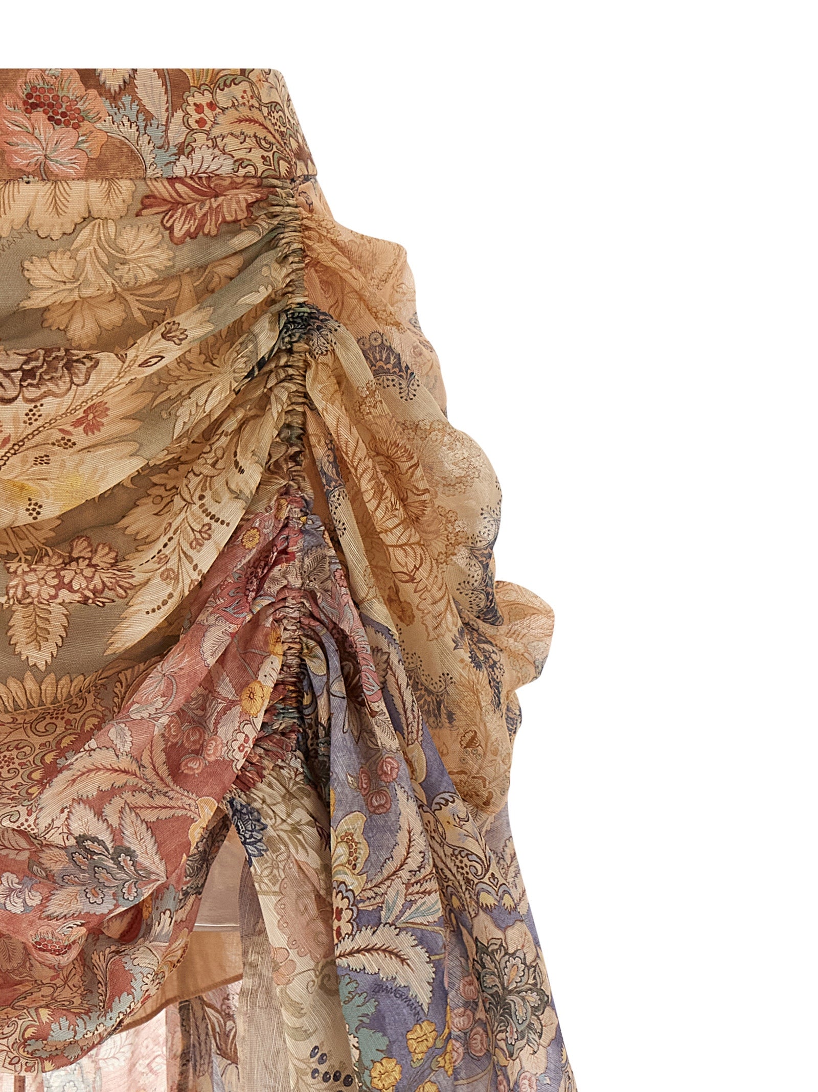 Rebellion draped skirt Pink Linen