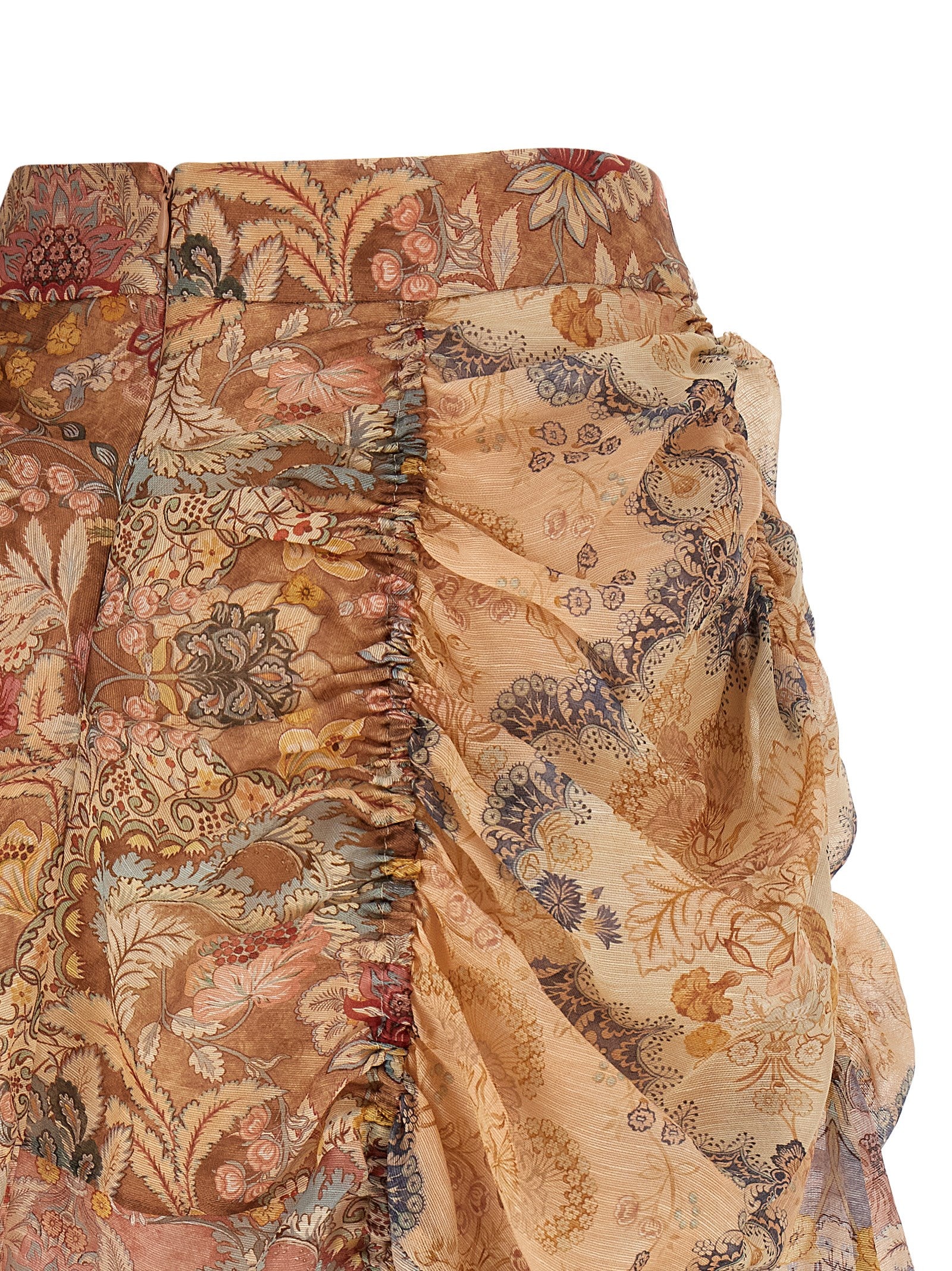 Rebellion draped skirt Pink Linen