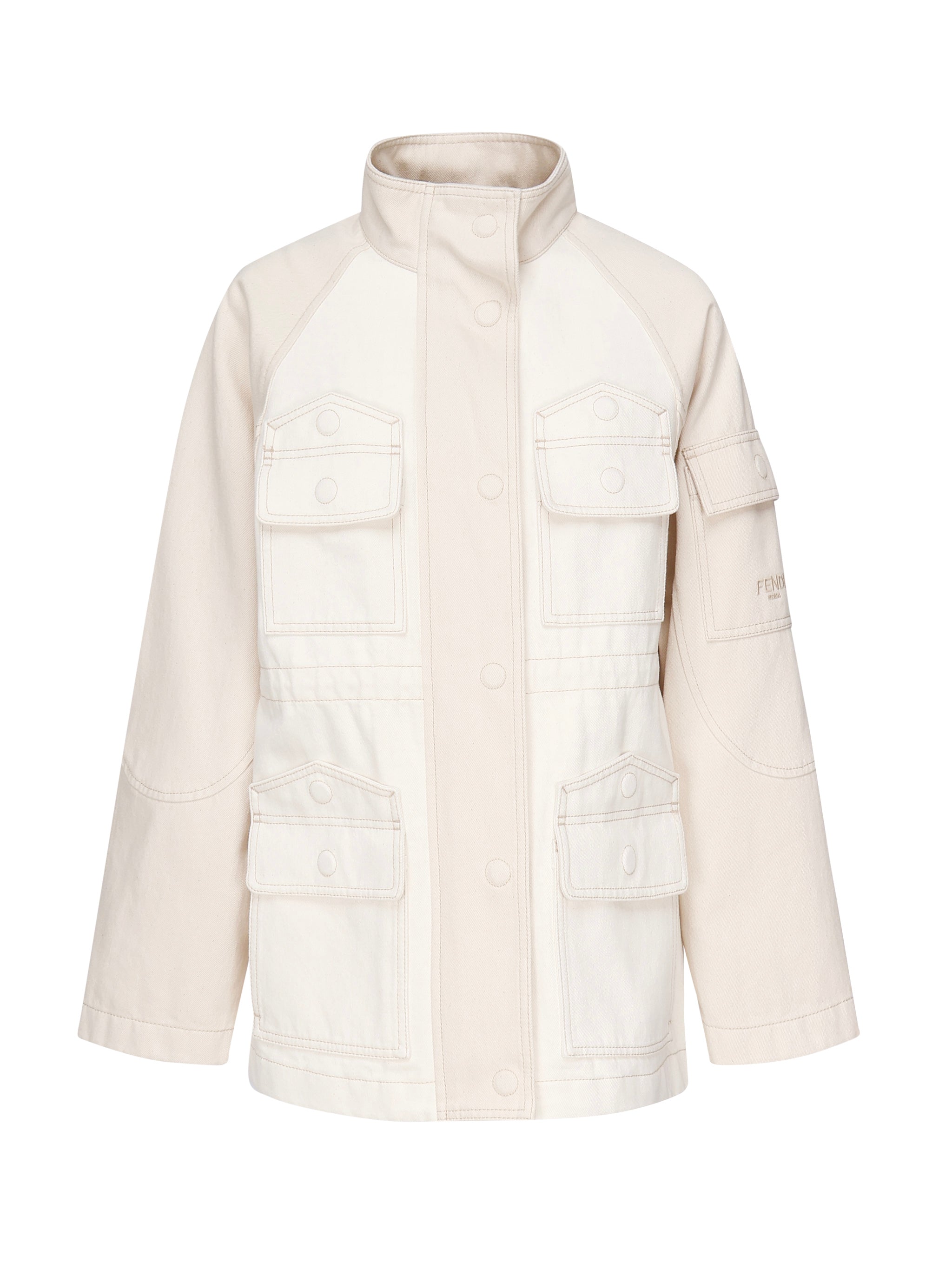 Fendi Coats Beige Cotton
