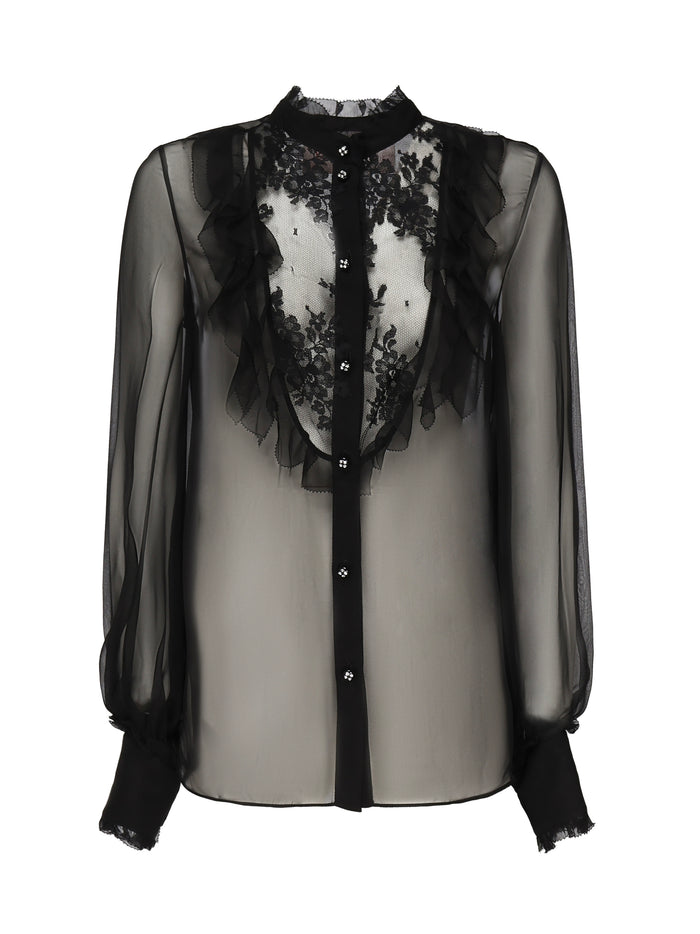 Valentino Garavani Shirts Black Silk