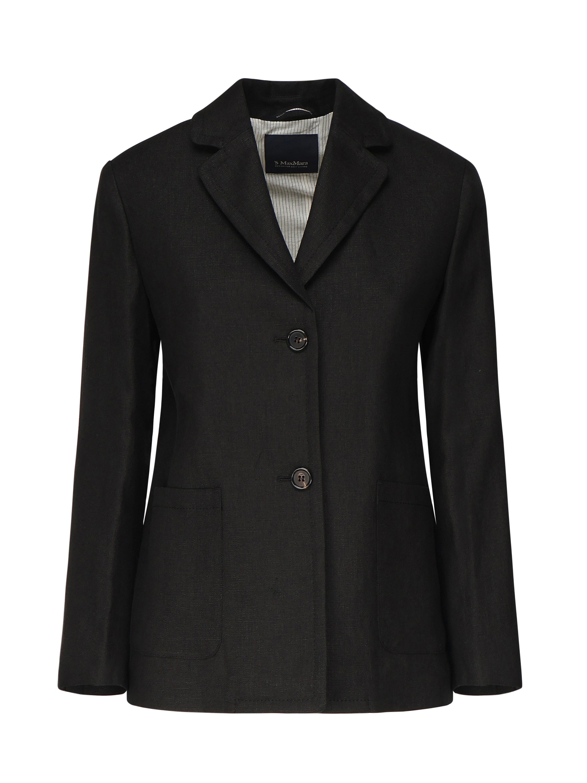 S MAX MARA Jackets Black Linen