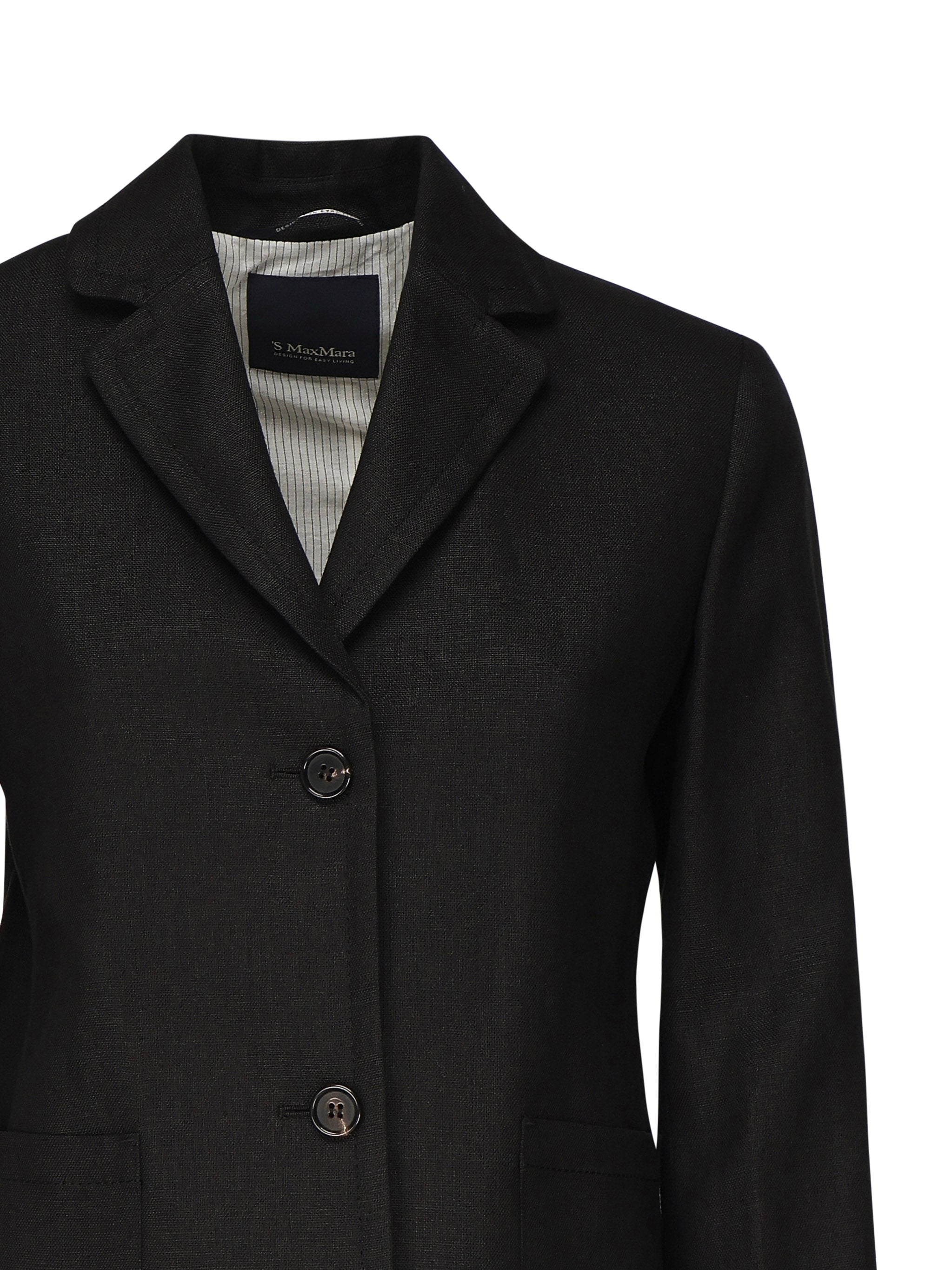 S MAX MARA Jackets Black Linen