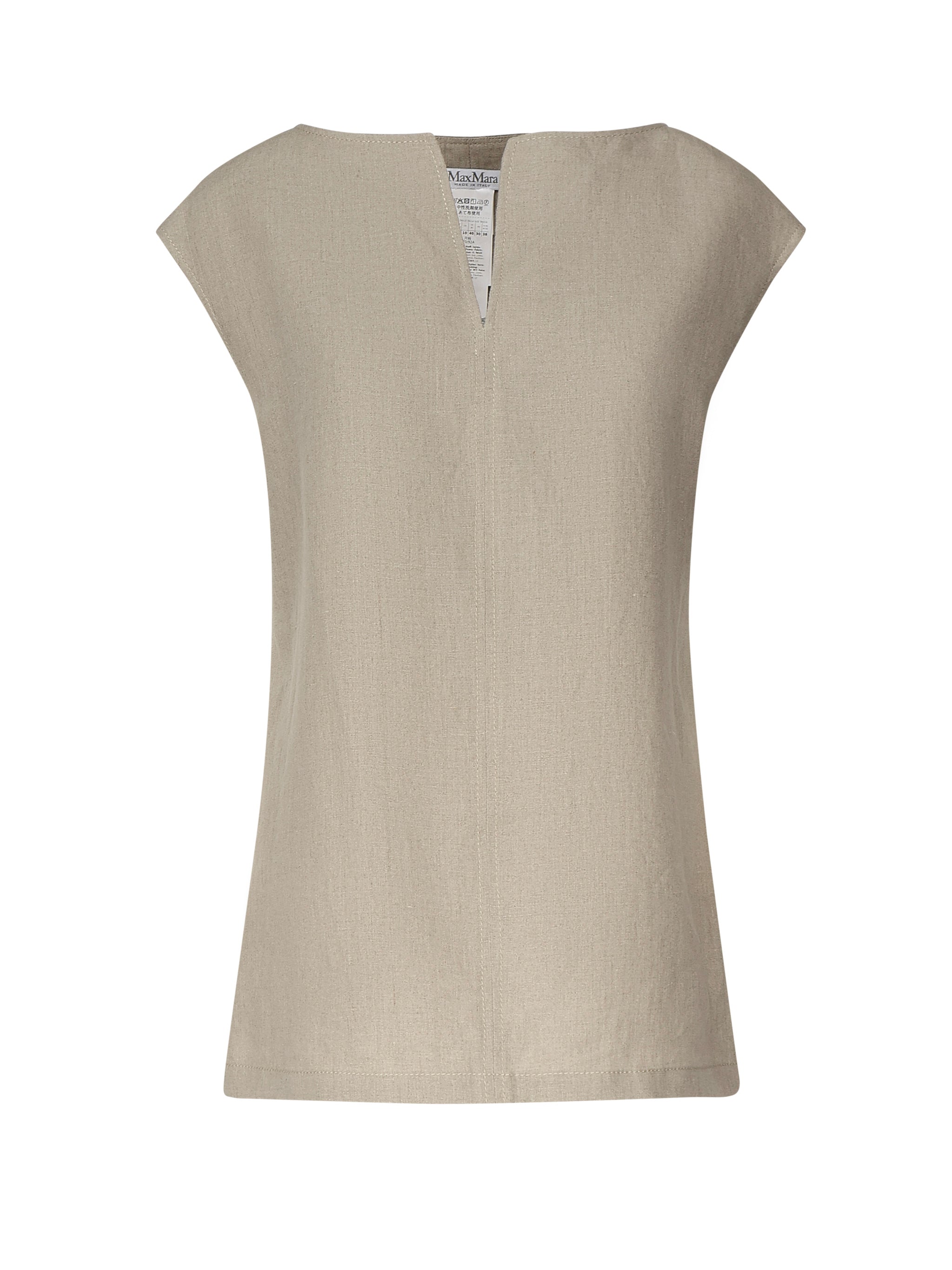 Max Mara Top Beige Linen