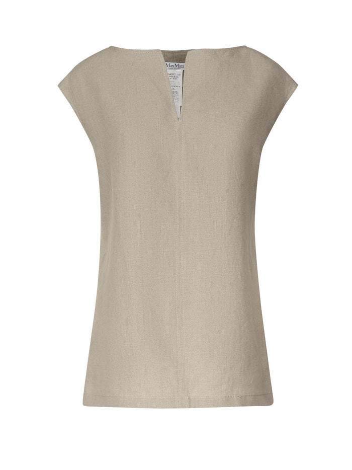 Max Mara Top Beige Linen