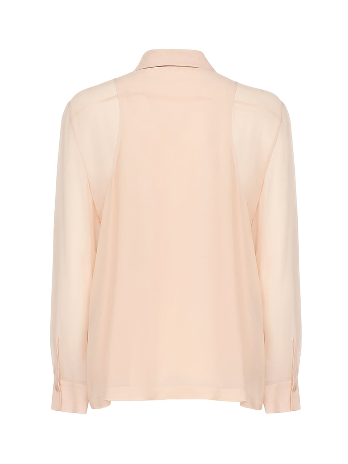 Fendi Shirts Peach Silk