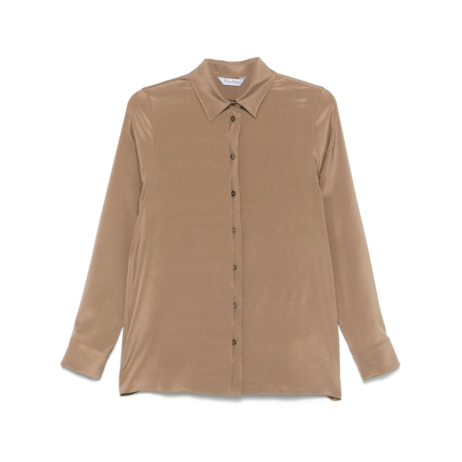 Shirt Avion Brown Silk