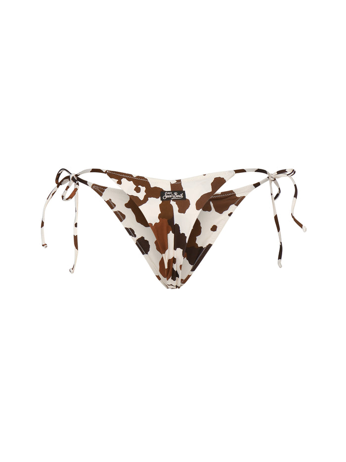 Mc2 Saint Barth Sea Clothing White, Brown Polyamide Elastane