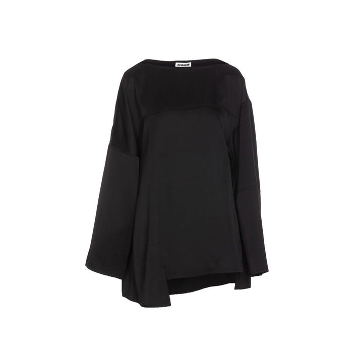 Jil Sander Blend Silk Blouse Black Viscose