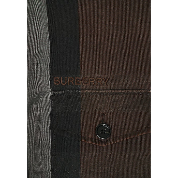 Parka Jacket Brown Cotton Polyester