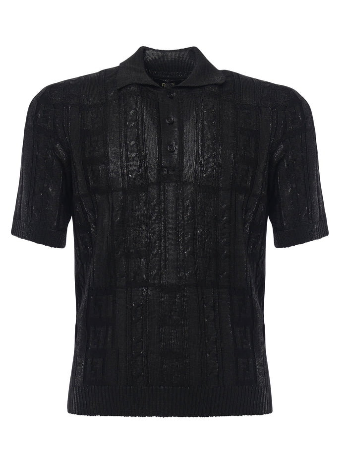 Fendi T-Shirts And Polos Black