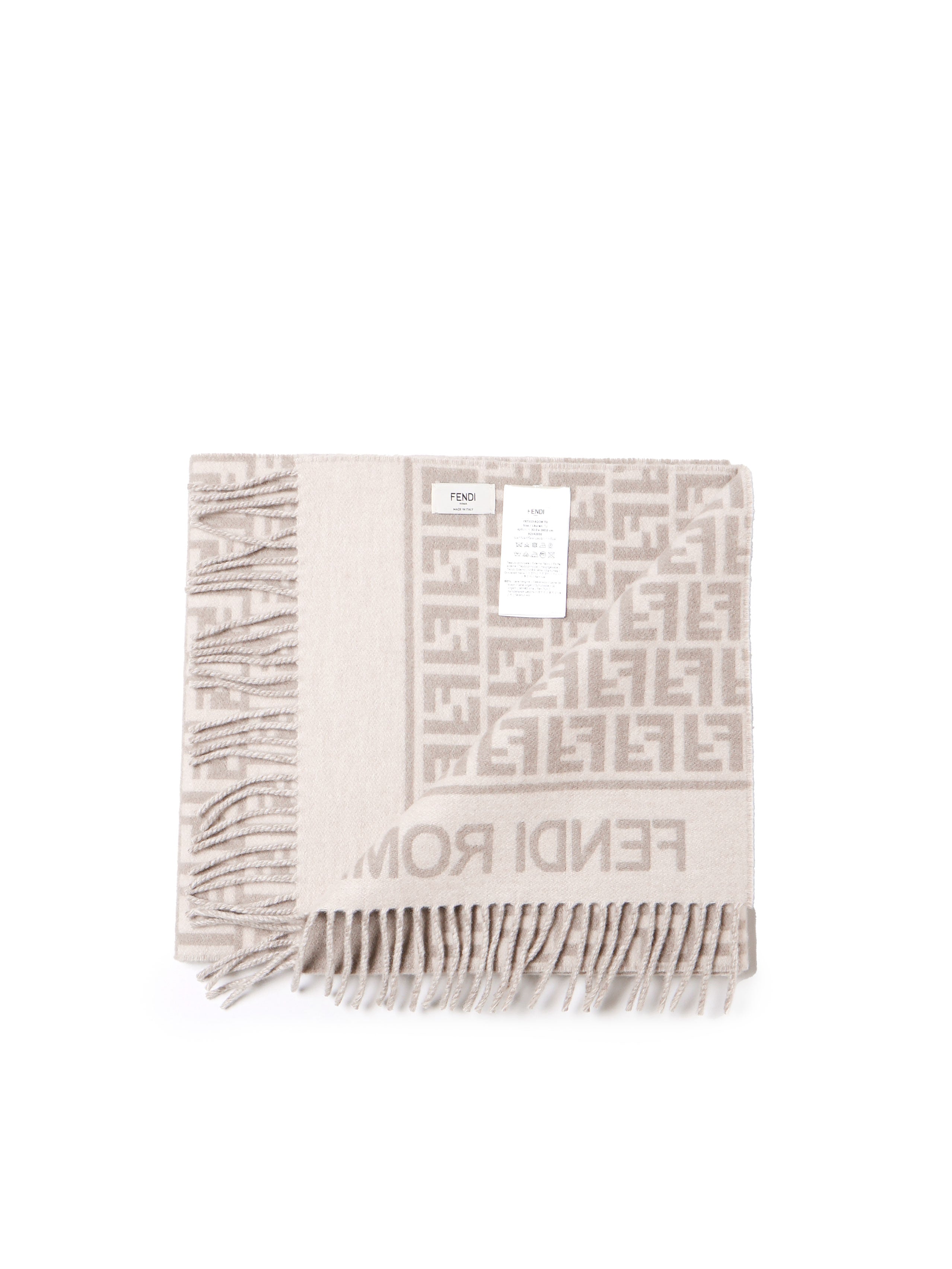 Fendi Scarfs Beige Wool