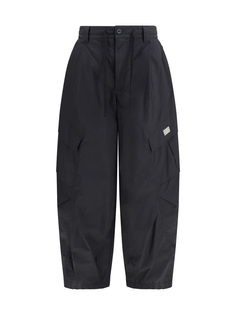 Dolce & Gabbana 99% Cotton cargo pants in black